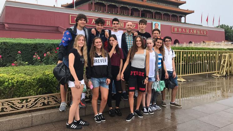 Alcuni liceali dell'Aleardi a Pechino