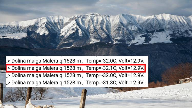 La temperatura record registrata nella dolina