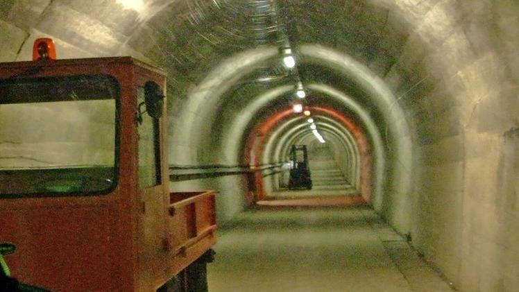 Un tunnel di collegamento nella ex base Nato di Affi