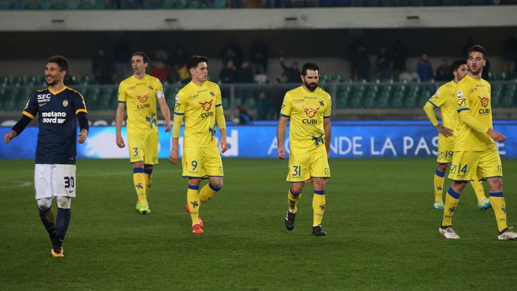 La delusione dei giocatori del Chievo (Fotoexpress)