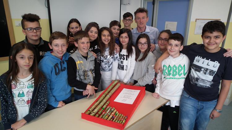 I flauti costruiti dagli studenti della 2ª C di Tregnago (Zambaldo)