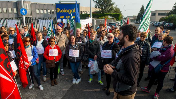 La protesta dei lavoratori Melegatti