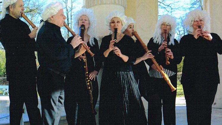 L’ensemble di flauti barocchi della scuola Musik-Netz di Eichstätt, cittadina gemellata con Bolca