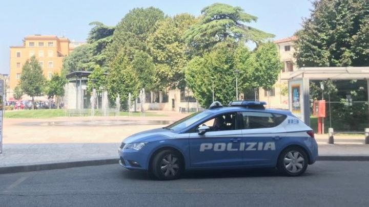 La polizia in piazza Cittadella