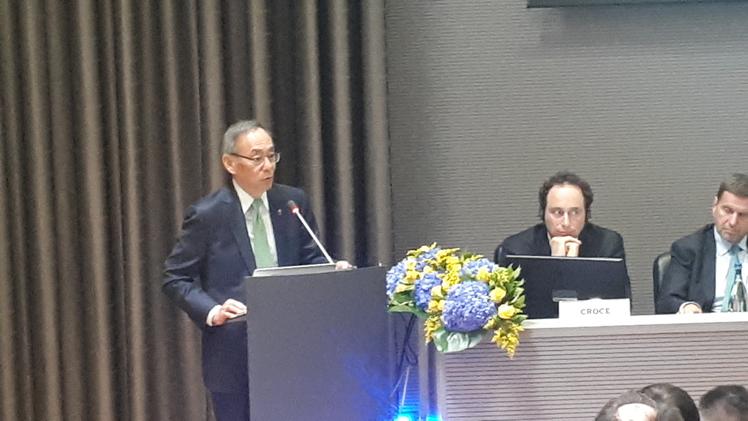 Da sinistra: Steven Chu, Michele Croce e Federico Testa (presidente Enea)