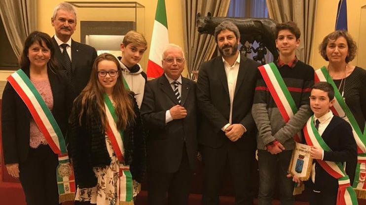 La delegazione delle scuole veronesi dal presidente Roberto Fico