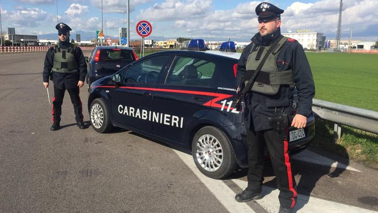 I carabinieri sul luogo dell'arresto