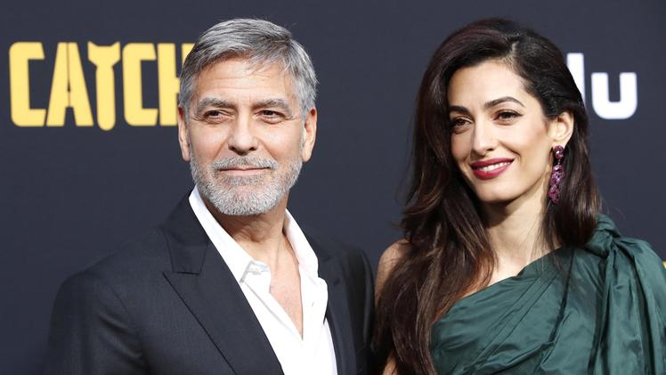 Clooney e Amal a Roma