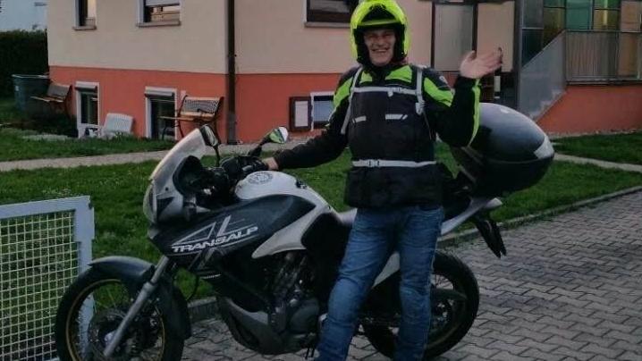 Stefano Lucchini sulla sua moto