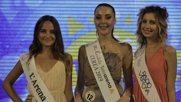 I concorrenti che si sono qualificati per la finale del 31 agosto a BovoloneDa sinistra Matilda Rainero, Sofia Zago e Bianca Sbampato