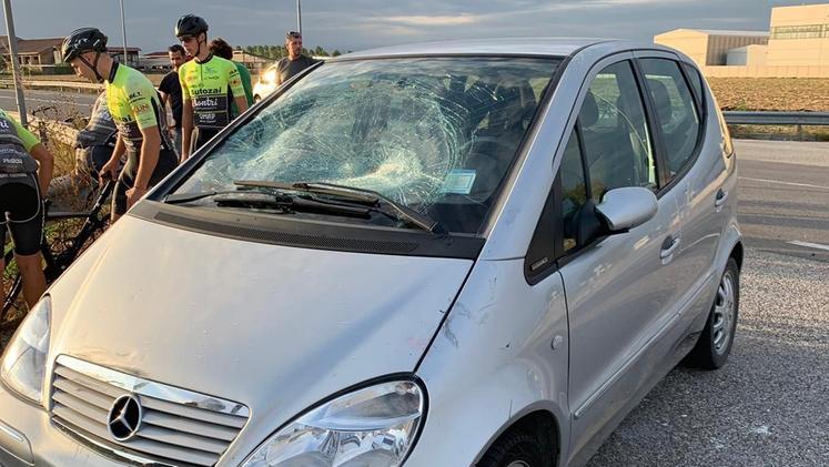 I ciclisti coinvolti nell'incidente a Roveredo di Guà