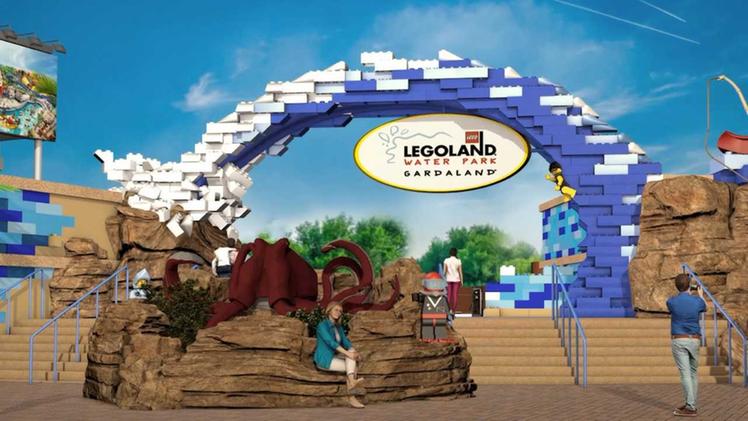 Il rendering dell'ingresso di Legoland