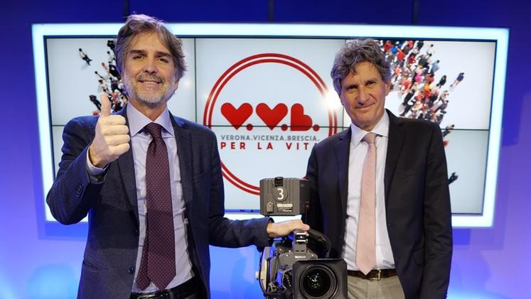 I direttori Cattaneo e Puliero alla puntata finale di V.V.B  nel 2018
