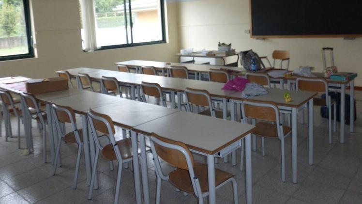 Un’aula di media dimensione in una scuola. Alle superiori a San Bonifacio si cerca di recuperare gli spazi poco usati