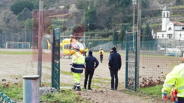 I soccorsi in azione a Rivalta (Vicenza)