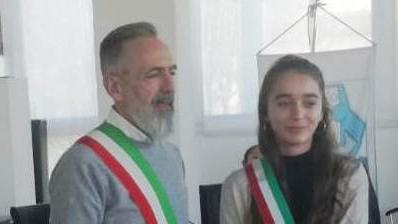 Marco Padovani e Chiara Taioli con la fascia tricolore