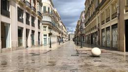 Le strade di Malaga deserte