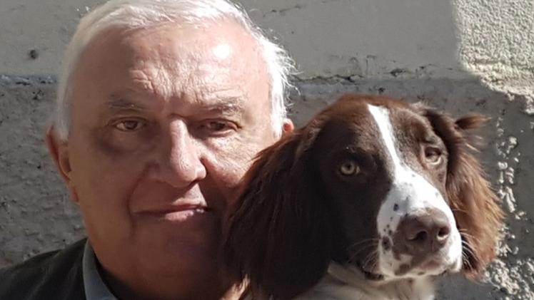 Alessandro Salvelli con il suo cane Ettore