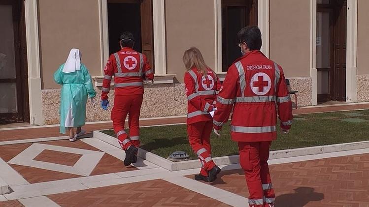 La Croce Rossa alla casa di riposo di Mezzane
