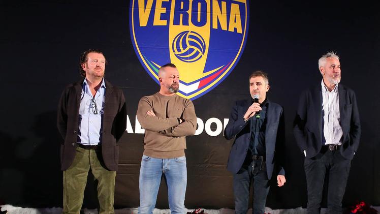 I soci Bluvolley:  Gianmaria Villa, Luca Bazzoni, Stefano Magrini e Andrea Corsini FOTOEXPRESS