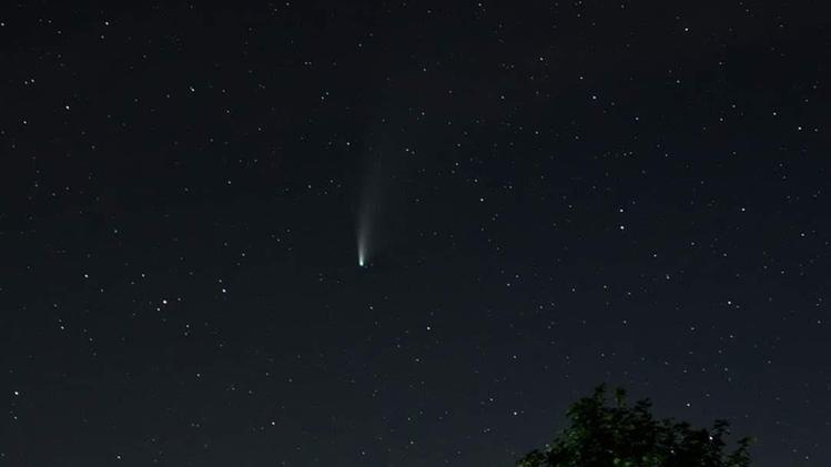 La foto scattata da Gianluca Benedetti alla cometa Neowise