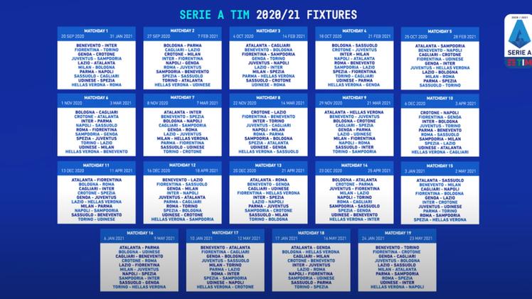 Il calendario della Serie A 2020/2021