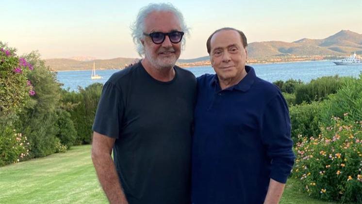 Flavio Briatore e Silvio Berlusconi (Instagram 25 agosto)