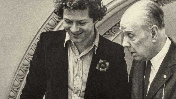   Franco Maria Ricci (1937-2020) con Jorge Luis Borges
