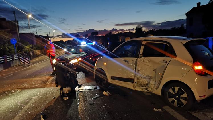 Incidente auto-moto a Legnago (Dienne)