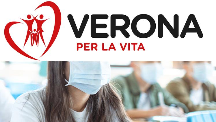 In alto, il logo di Verona per la Vita