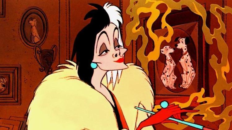 Crudelia De Mon nel celebre film Disney  «La carica dei 101»