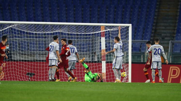 Il gol di Mancini (Fotoexpress)
