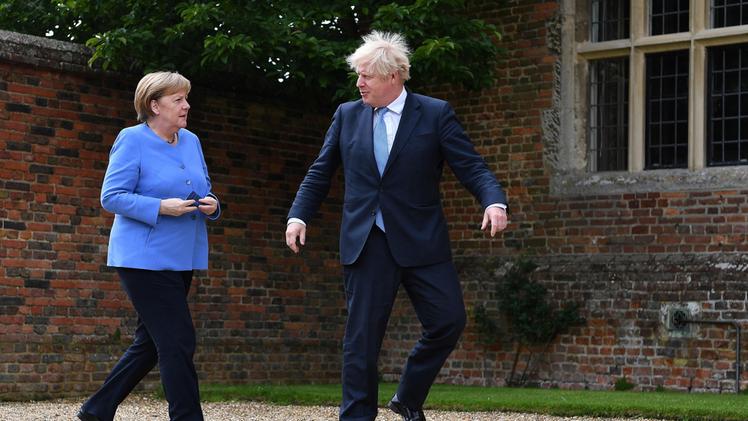 Angela Merkel e Boris Johnson