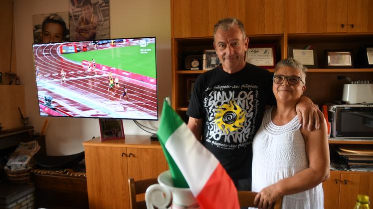 I genitori di Elisa Molinarolo (foto Pecora)