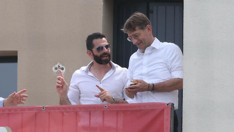 Sergio Pellissier con il patron del Chievo Campedelli