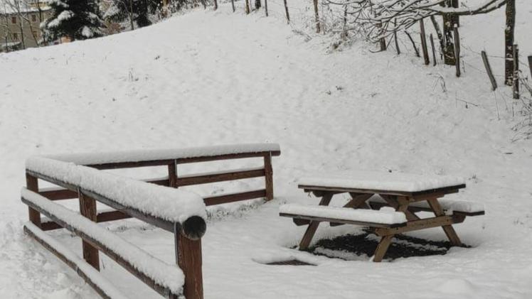 La neve a Campofontana è scesa nella notte tra sabato e domenica