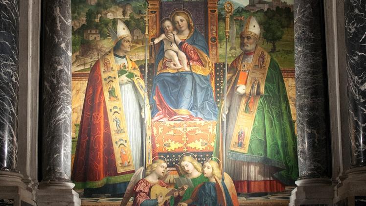 La Madonna della Cintura, tela di Girolamo dai libri per san Giorgio in Braida