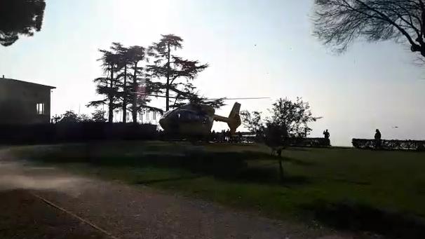 L'elicottero di Verona Emergenza a Cisano (foto d'archivio)