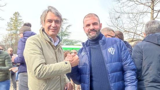 Il sindaco Federico Sboarina e Fabio Venturi alla Festa della Renga