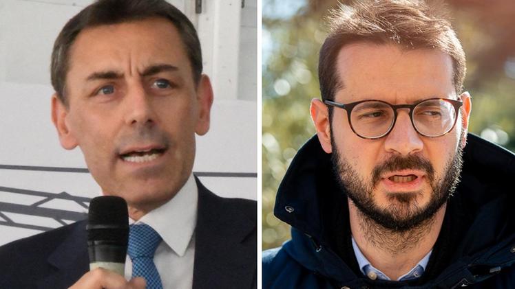 Il senatore Pd Vincenzo D'Arienzo a sinistra e il deputato leghista Vito Comencini a destra