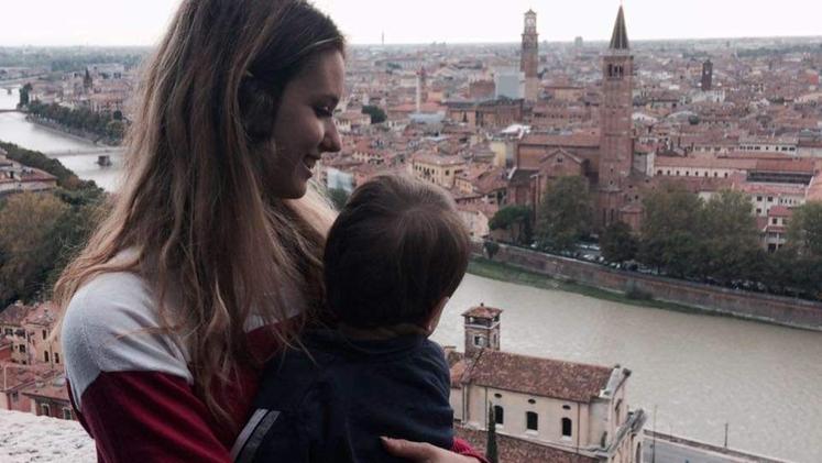 Carol Maltesi a Verona con il figlio