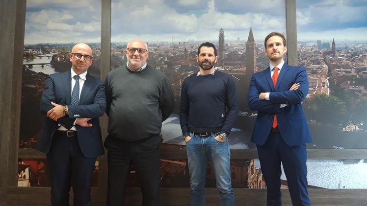 Giulio Fezzi, presidente di Phoenix Capital, Enzo Zanin, Sergio Pellissier e Alberto Medici