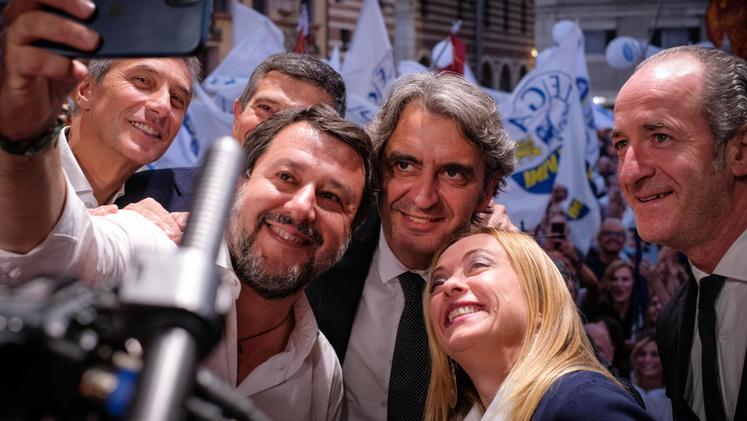 Salvini con Sboarina e Meloni
