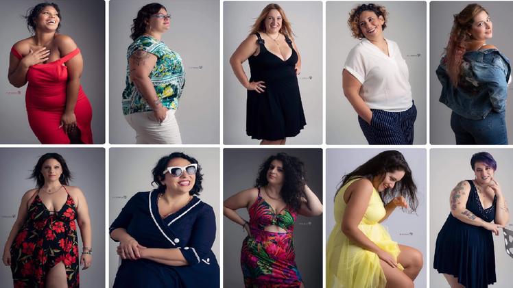 Alcune delle modelle curvy scelte per il calendario del fotografo di Ghedi