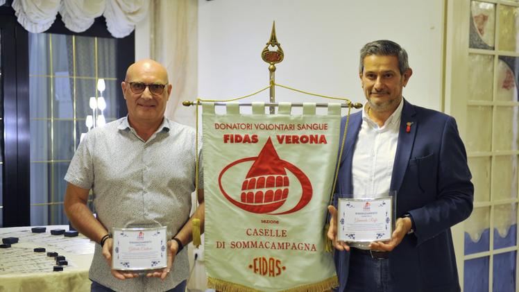 donatori della Fidas Caselle Gilberto Castioni e Giancarlo Ruffo