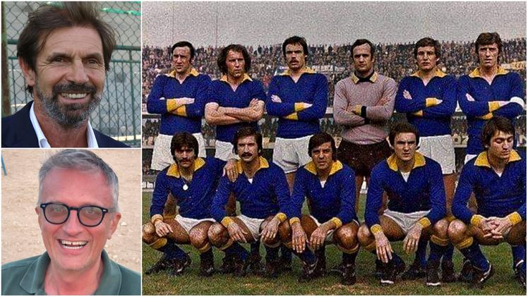 A destra la foto simbolo del gruppo: Verona 1976/’77, in alto a sx Filippo Galli, sotto a sx Cristiano Maccagnani