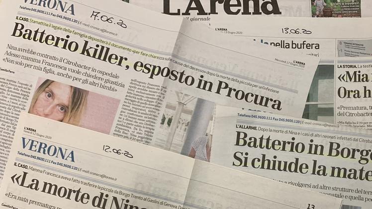La vicenda Gli articoli de L’Arena sui casi di bambini colpiti dal Citrobacter a Borgo Trento