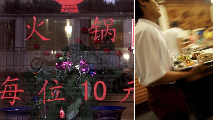 L’insegna di un ristorante cinese. L’allarme non ferma i festeggiamenti per il Capodanno
