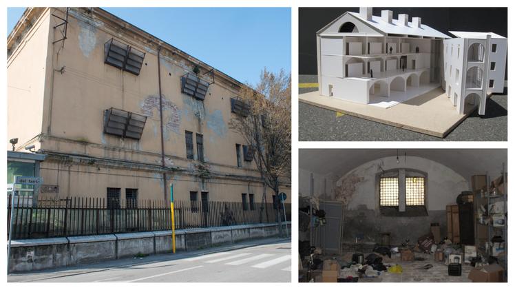 L'ex carcere, che riporta i segni del tempo, e l'idea di recupero proposta da Nicola Antolini, architetto veronese che oggi vive in Svizzera