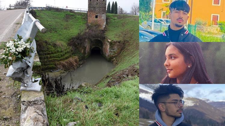 I tre giovani morti nell'incidente di Veronella